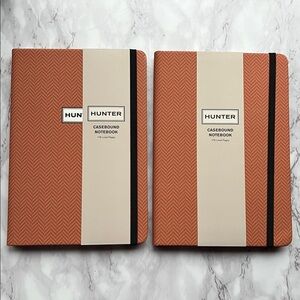 Hunter Orange and Black Casebound Notebooks Set of 2
